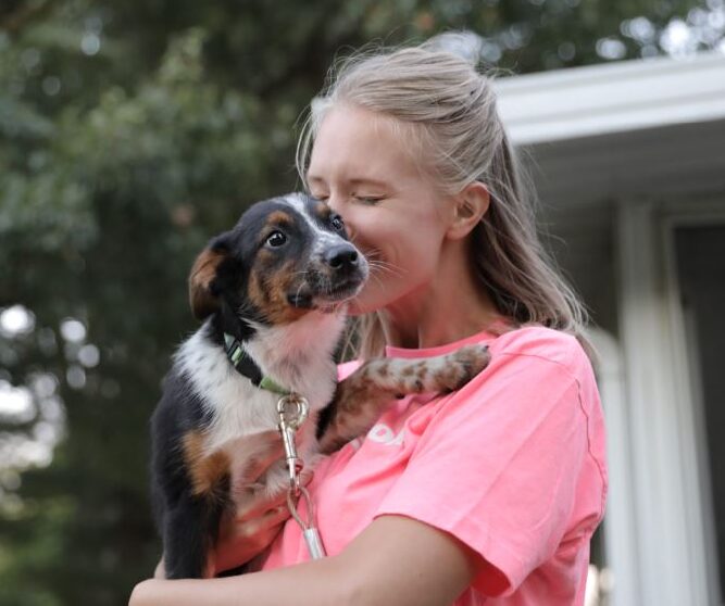 Shawna and her dog Lune